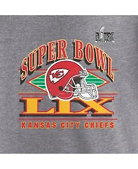 Fanatics Women's Heather Gray Kansas City Chiefs Super Bowl Lix Plus Our Pastime V-Neck Tri-Blend T-Shirt