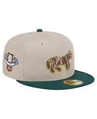 New Era Men's Natural/Hunter Green Detroit Tigers Lifestyle Tree Bark Fill 59FIFTY Fitted Hat