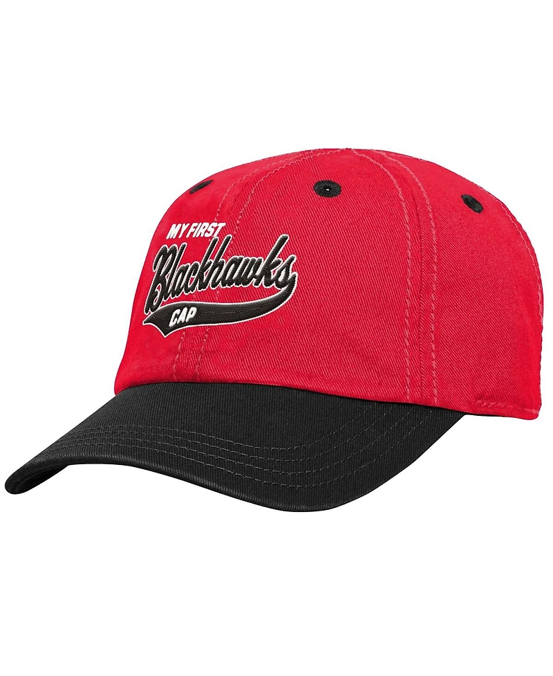 Outerstuff Baby Boys and Girls Red Chicago Blackhawks My First Tail Sweep Slouch Flex Hat