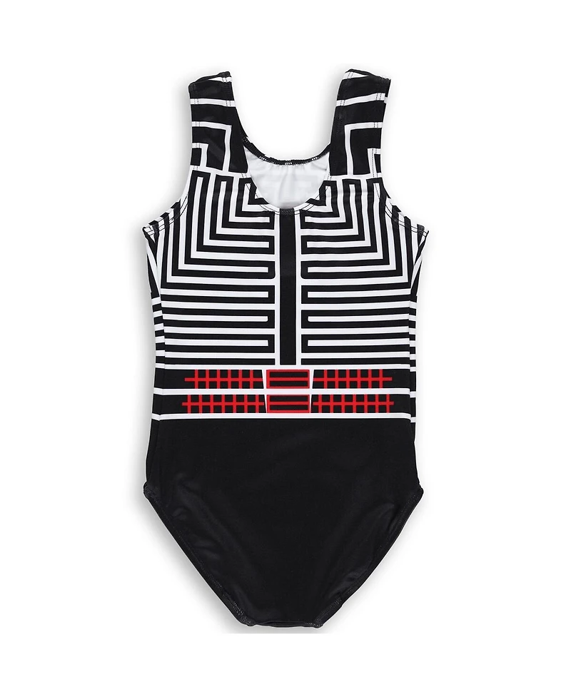 Gk Elite Big Girls Black Ohio State Buckeyes Replica Leotard