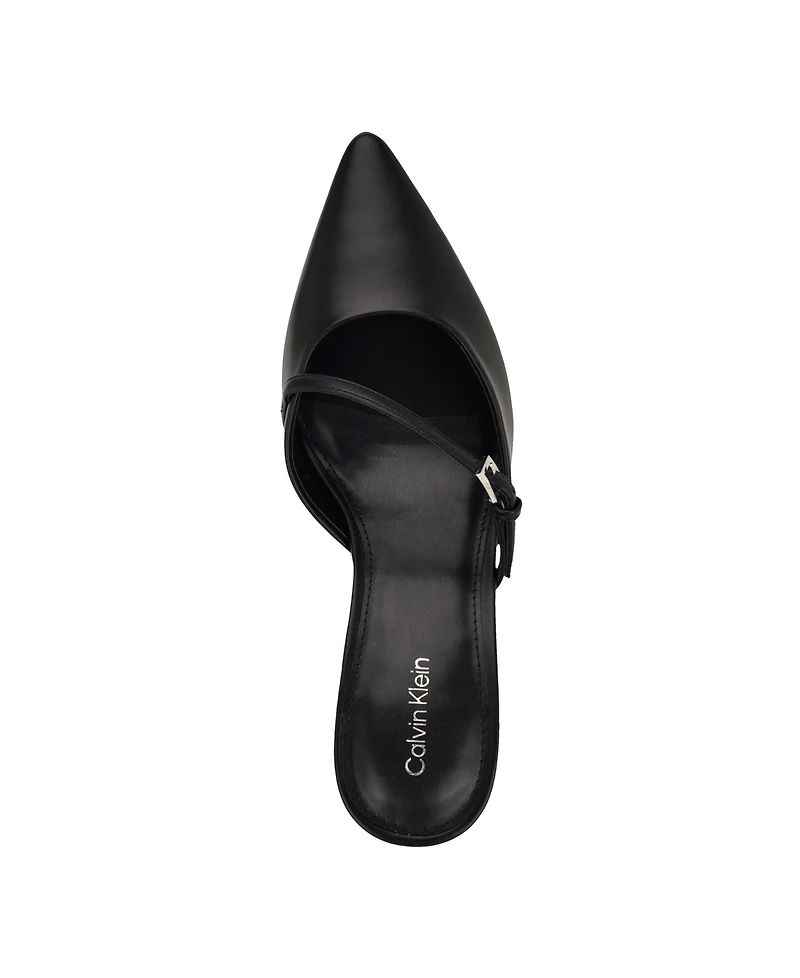 Calvin Klein Women's Jansy Buckle Strap Mid-Stiletto Pumps
