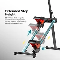Sunny Health & Fitness Smart Foldable Stair Stepper, Vertical Climber Cardio Exercise Machine with Free SunnyFit App via Bluetooth