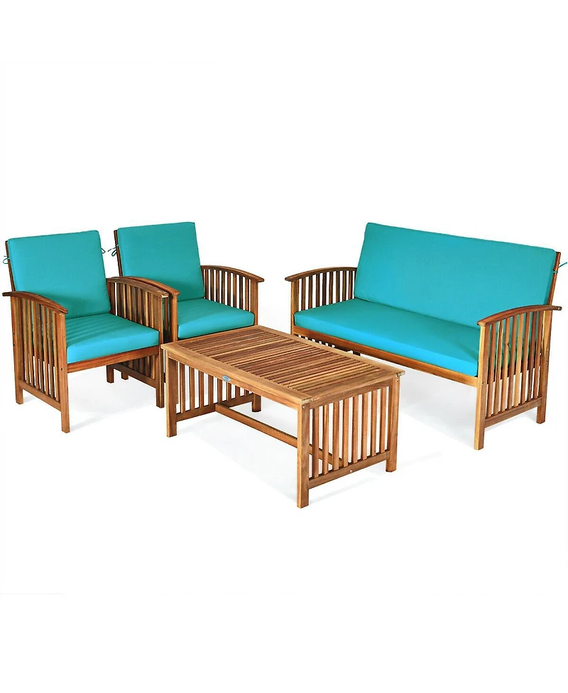 4-Piece Patio Furniture Set Comfortable and Stylish Outdoor Seating for Your Garden or Patio