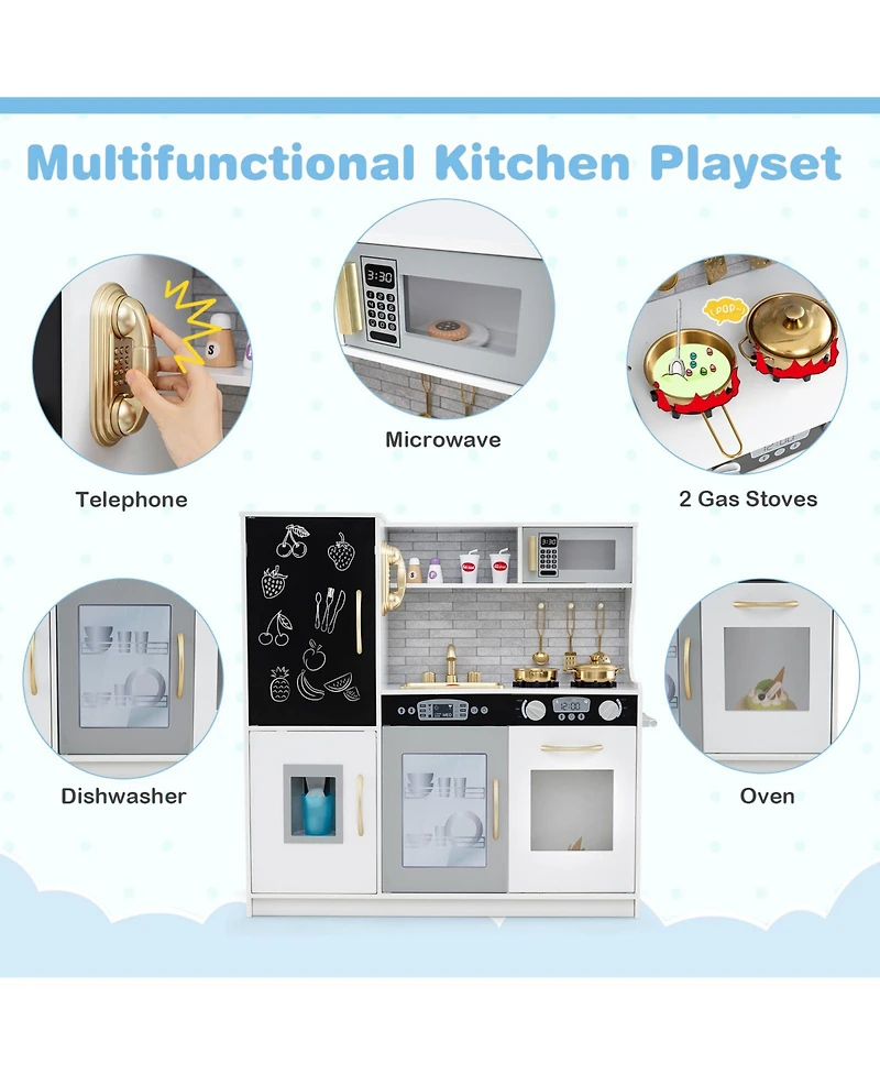 Toddler Pretend Play Kitchen Set for Boys and Girls Fun Cooking Toy for Ages 3-6 Years Old