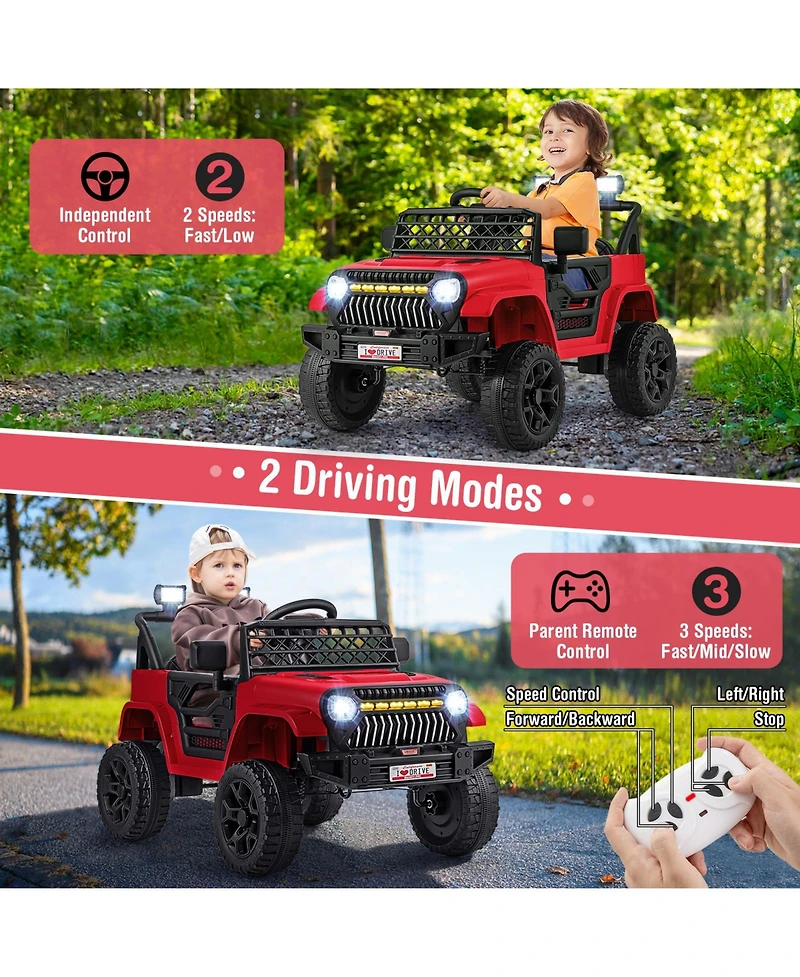 12V Kids Ride on Truck Car with Parental Remote and Music Player