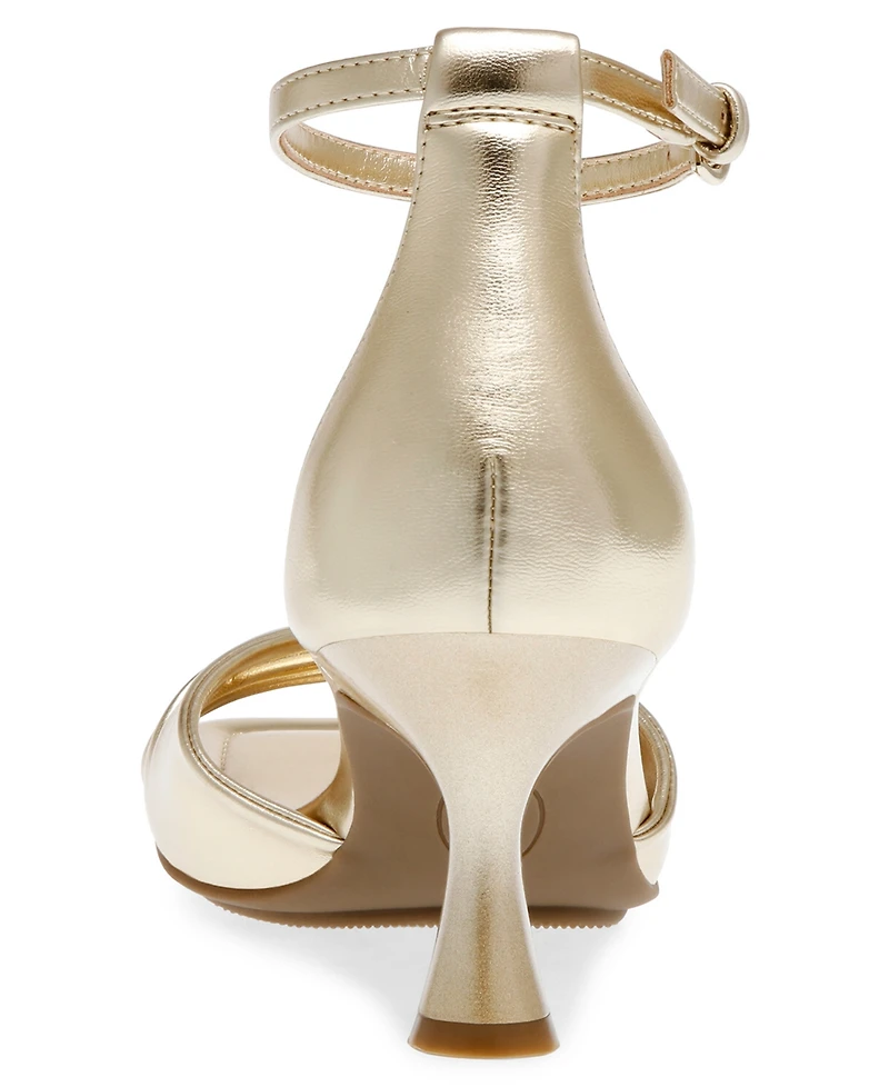 Anne Klein Women's Jessie Ankle Strap Two Piece Dress Sandals
