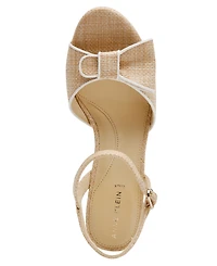 Anne Klein Women's Rosy Bow Block Heel Dress Sandals