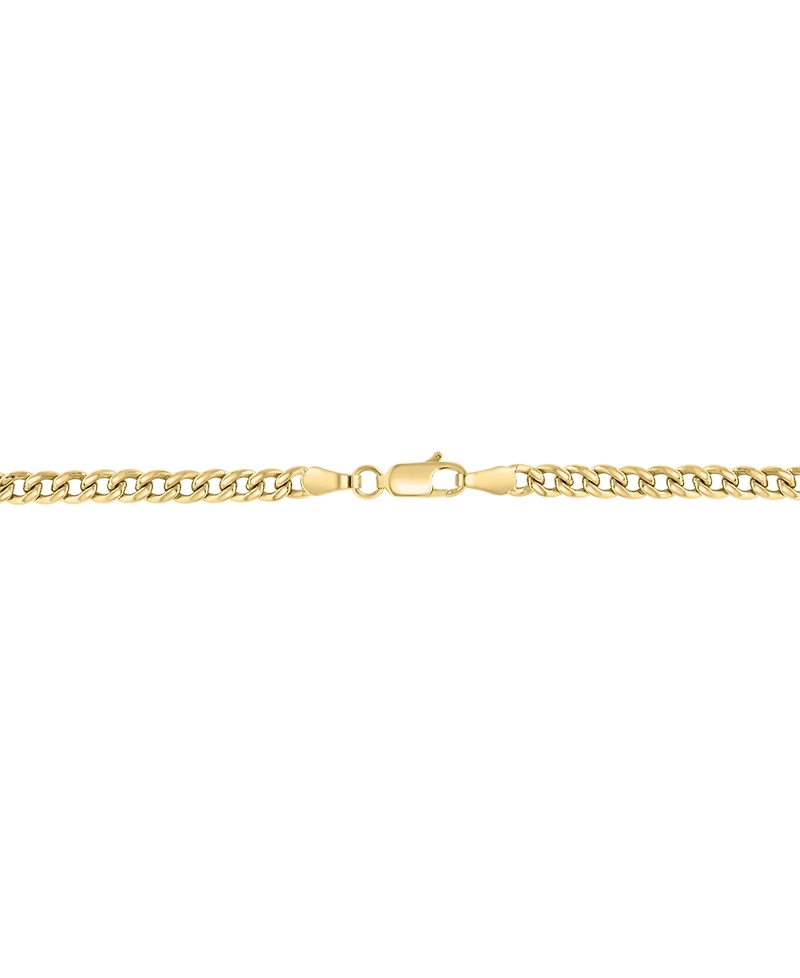 Effy Collection Diamond (1/4 ct. t.w.) & Onyx (4-3/8 ct. t.w.) Chain 16-1/2" Necklace in 14k Gold Over Silver