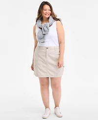 Style & Co Plus Size Comfort-Waist Cargo Skirt, Exclusively at Macy's