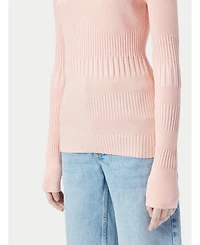 Gobi Cashmere Juniors' Ribbed Cotton Silk Cashmere Blend Sweater