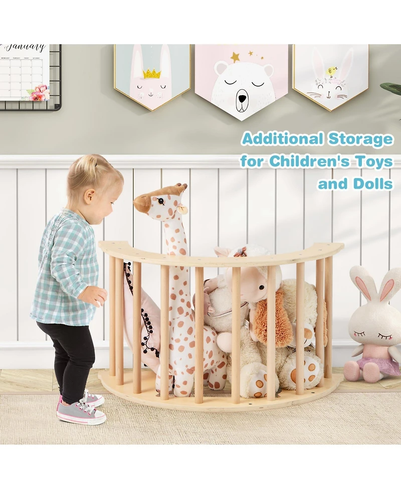 6 1 Kids Climbing Arch Playset wIth Removable Cushion and Stoppers