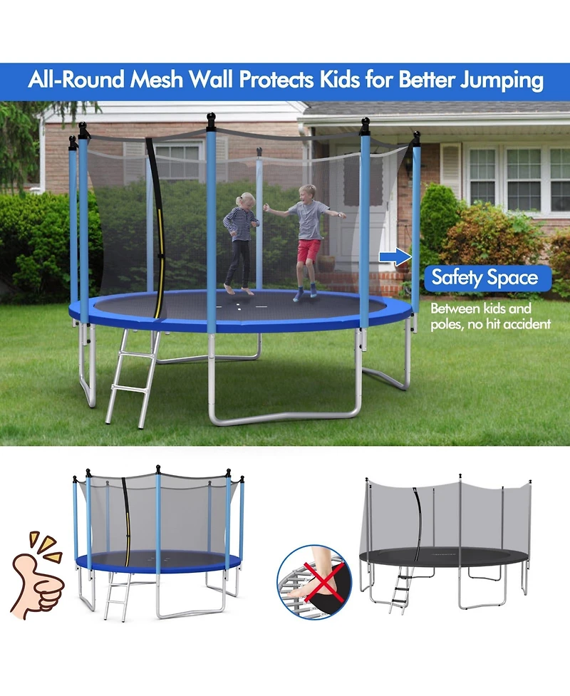 Outdoor Trampoline with Safety Closure Net Secure and Fun Play for Kids in the Backyard