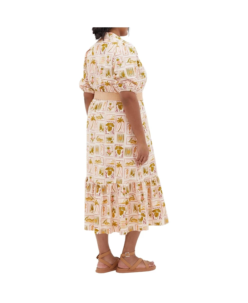 City Chic Plus Anna Tropics Dress