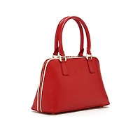 Susu Saffiano Leather Satchel Bag Red Purse Women's Handbag