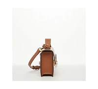 Susu Little Brown Bag Leather Small Crossbody Purse Cute Women's Handbag with Top Handle and Adjustable Strap