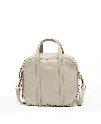 Susu Grayish Beige Leather Crossbody Bag – Medium Size Women s Handbag with Top Handle and Adjustable Strap
