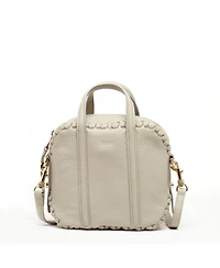 Susu Grayish Beige Leather Crossbody Bag – Medium Size Women s Handbag with Top Handle and Adjustable Strap