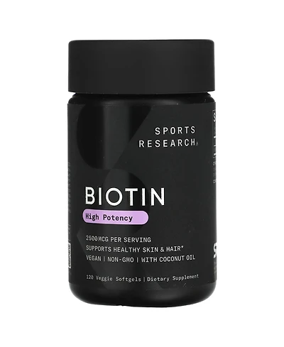 Sports Research Biotin High Potency 2 500 mcg