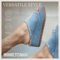 Minnetonka Women's Paislee Suede Wedge Sandals
