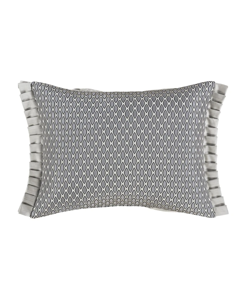 J Queen New York Bolero Pewter Boudoir Decorative Pillow, 15" x 20"