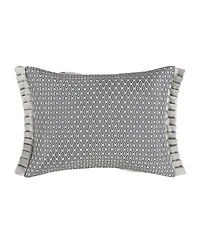 J Queen New York Bolero Pewter Boudoir Decorative Pillow, 15" x 20"