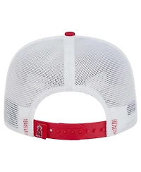 New Era Men's Red Los Angeles Angels 9FIFTY A-Frame Trucker Snapback Hat