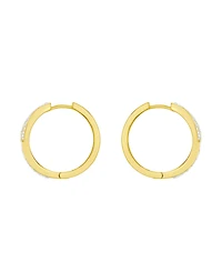 And Now This 18K Gold Plated Crystal Hoop Earrings