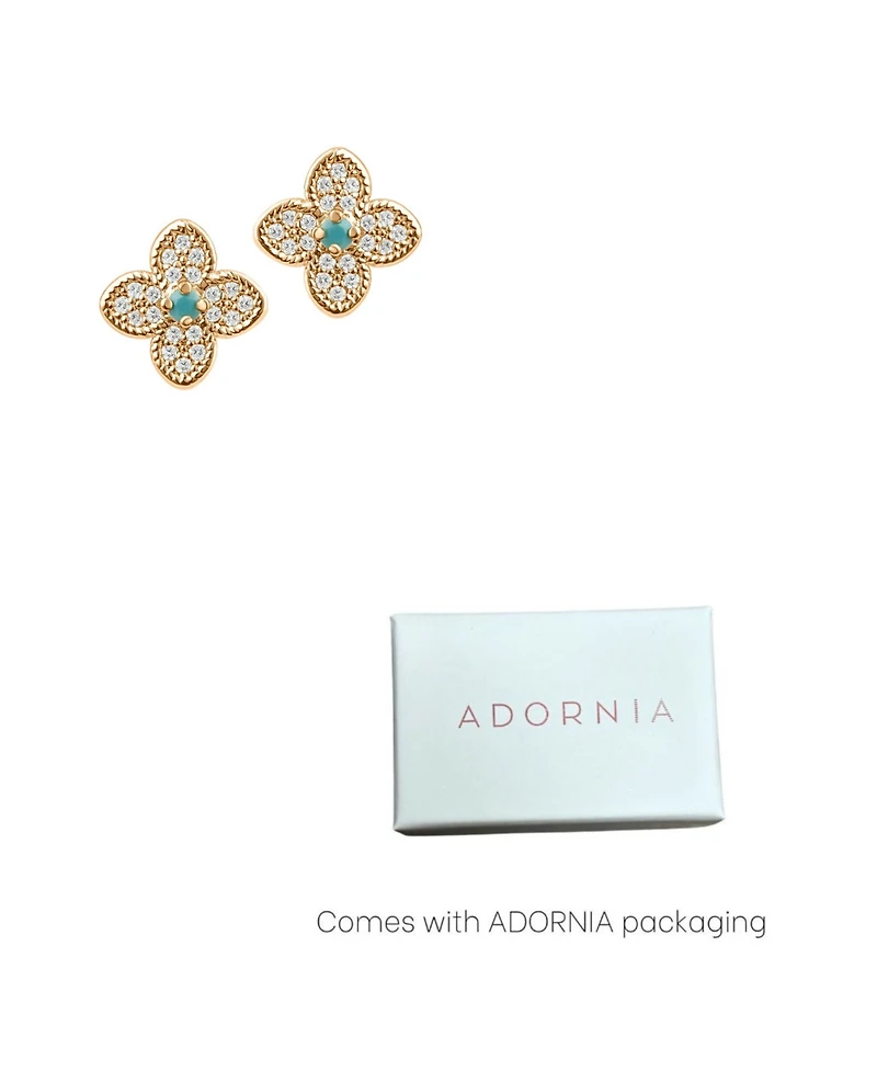 Adornia Turquoise Flower Earrings