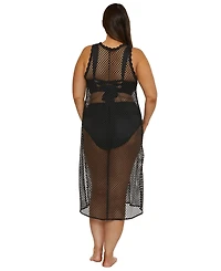 Becca Etc Women's Castaway Island Crocheted Cover-Up Dress