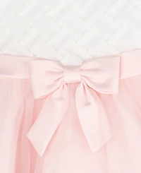 Rare Editions Baby Girl Two-Tone Basket Weave Social Dress