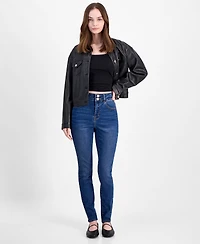 Dollhouse Curvy High Rise Double Button Skinny Jeans