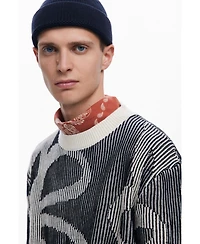 Desigual Men's Floral Jacquard Sweater