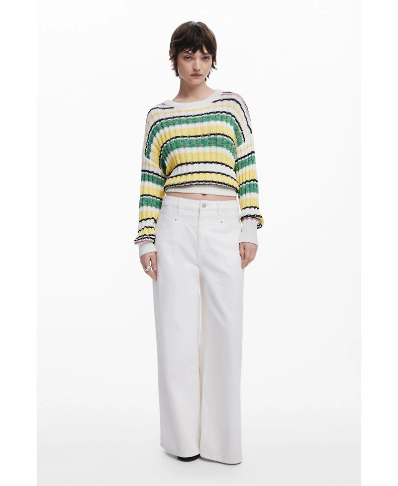 Desigual Women's Colorful striped sweater