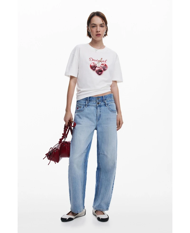 Desigual Women's Cherry logo T-shirt