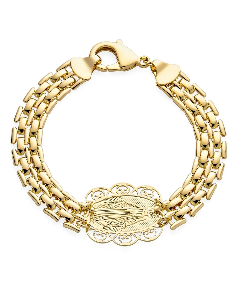 Bling Jewelry Jewelry Set Virgin Mary Lady of Guadalupe Necklace Bracelet Earrings Gold Plated