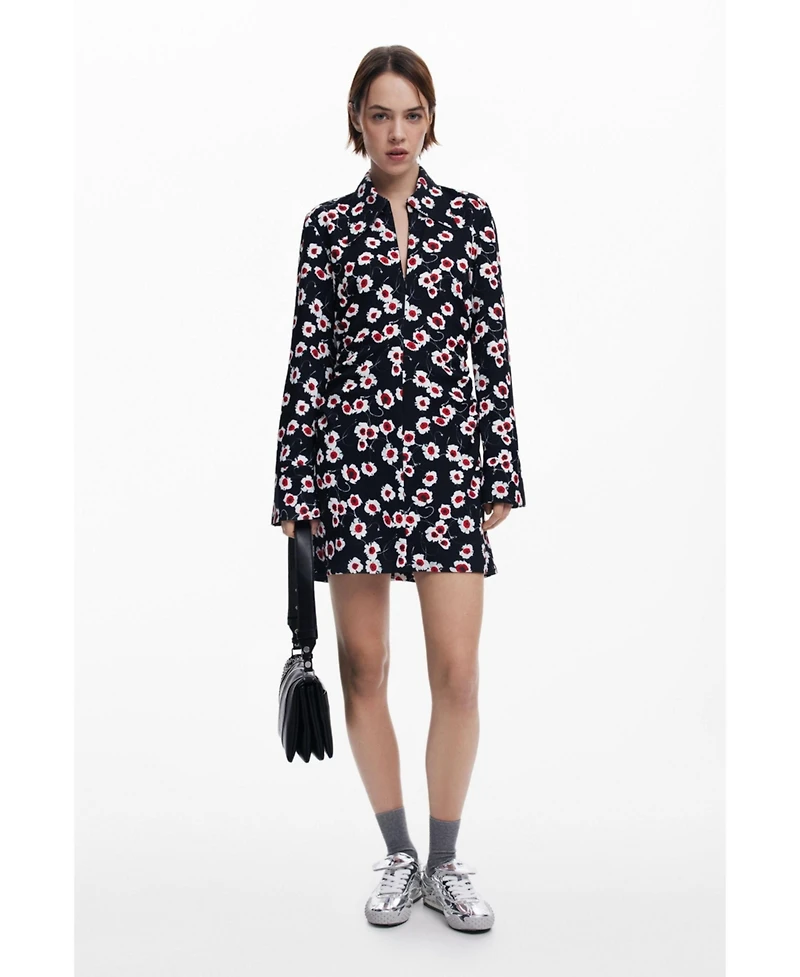 Desigual Women's Short floral shirt dress