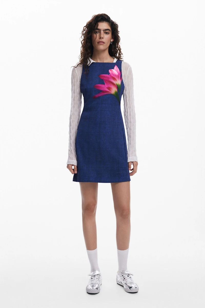 Desigual Women's Denim-effect mini dress