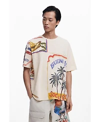 Desigual Men's BuenaVida postcard T-shirt