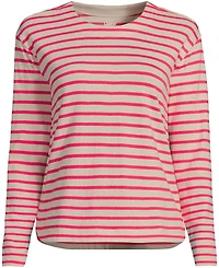 Lands' End Plus Long Sleeve Mariner Jersey Crewneck Tee
