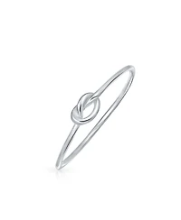 Bling Jewelry Minimalist Simple Midi Knuckle Stackable Infinity Love Knot Ring .925 Sterling Silver Thin 1MM Band