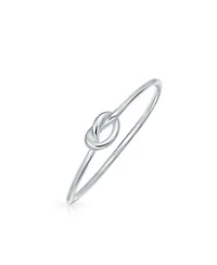 Bling Jewelry Minimalist Simple Midi Knuckle Stackable Infinity Love Knot Ring .925 Sterling Silver Thin 1MM Band