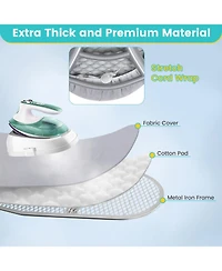 Foldable Ironing Board with Iron Rest and Adjustable Height