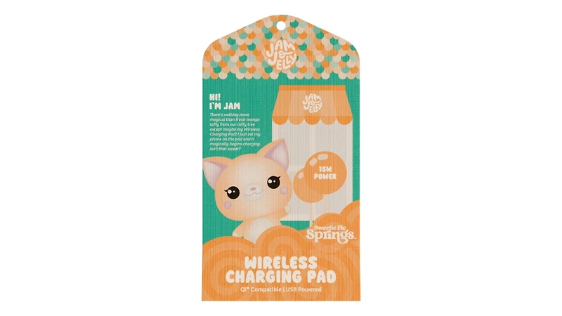 15W Wireless Charging Pad, Qi Compatible, Cute Puppy Design