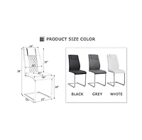 Streamdale Modern Faux Leather Dining Chairs (Set of 6)