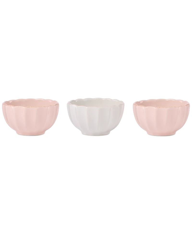 Lenox French Perle Scallop Mini Bowls, Set of 3