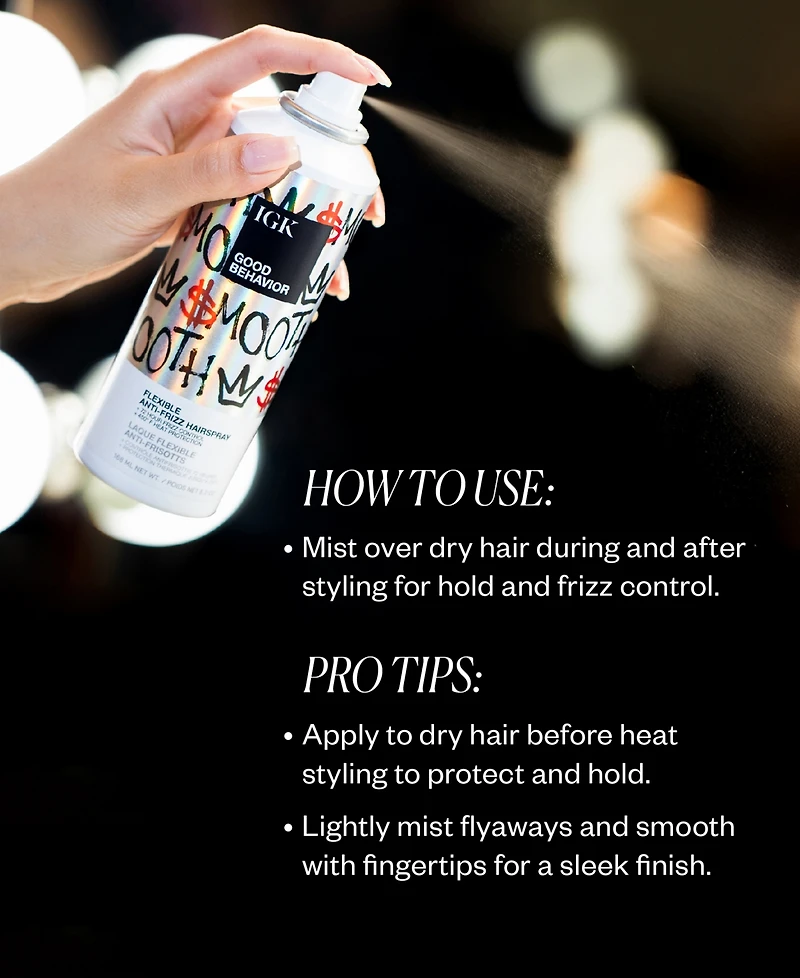 Igk Hair Good Behavior Flexible Anti-Frizz Hairspray, 5 oz.