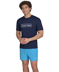 Calvin Klein Men's Logo Short-Sleeve Swim Rash Guard