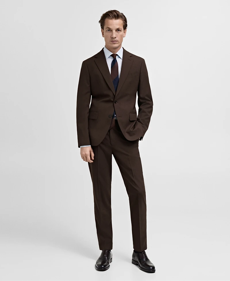 Mango Men's Slim-Fit Wool Suit Blazer