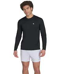 Calvin Klein Men's Monogram Long-Sleeve Swim Rash Guard