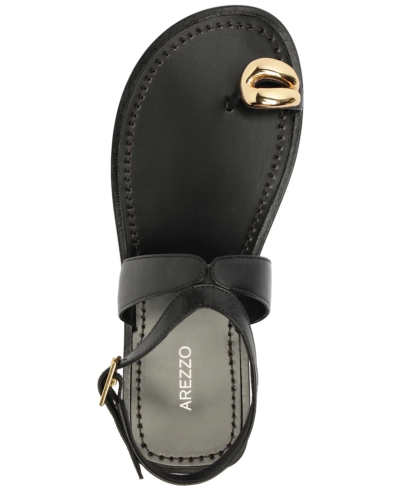 Arezzo Women's Kendall Round Toe Flat Sandals